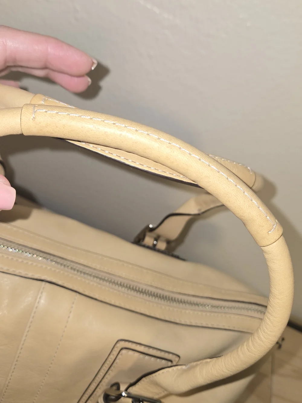 Coach Hamilton Leather Satchel with Silver Hardware